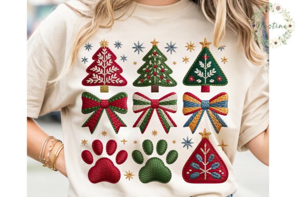 Christmas Embroidery Clipart Bundle PNG Review