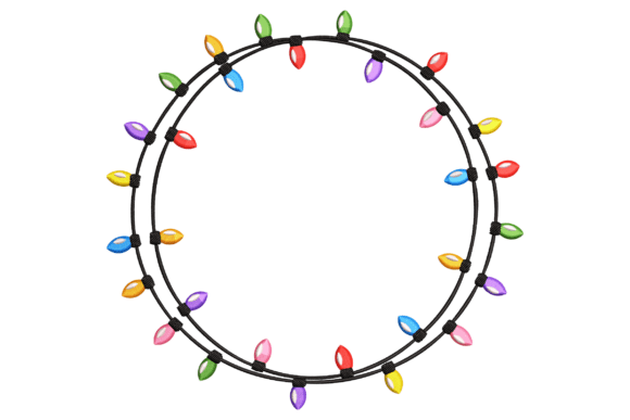 Christmas Light Circle: A Festive Embroidery Delight