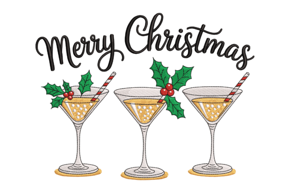 Merry Christmas Cocktail: An Embroidery Review