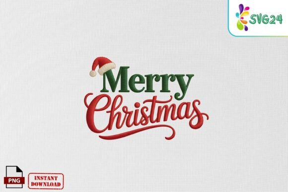 Merry Christmas Text Style Embroidery PN Review
