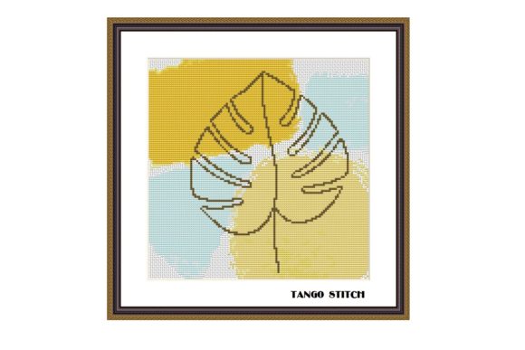 Monstera Leaf Watercolor Cross Stitch Review