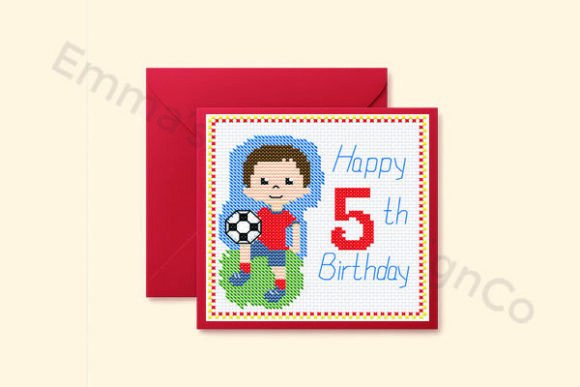 Review: Soccer 5th Birthday Card Cross Stitch