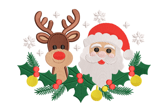 Santa and Reindeer: An Embroidery Design Review