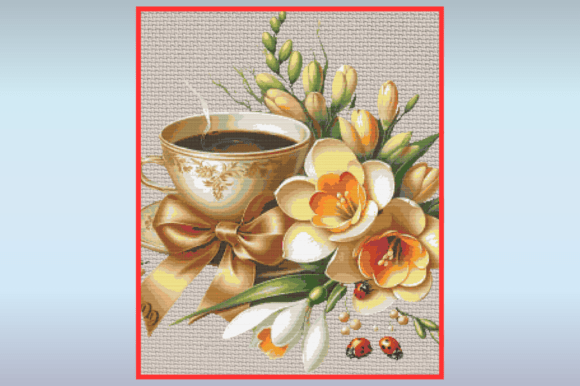 Vintage Floral Coffee Cup Cross Stitch Review