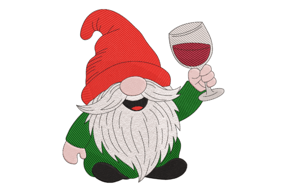 Wine Lover Gnome: An Embroidery Design Review
